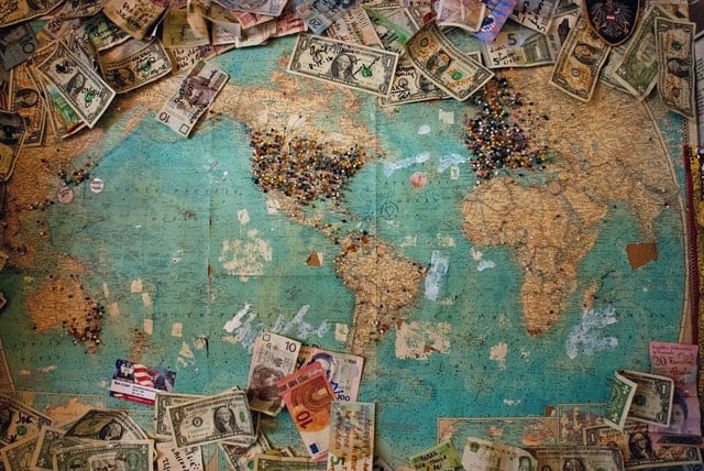 מפה פיננסית עולמית - תמונה להמחשה